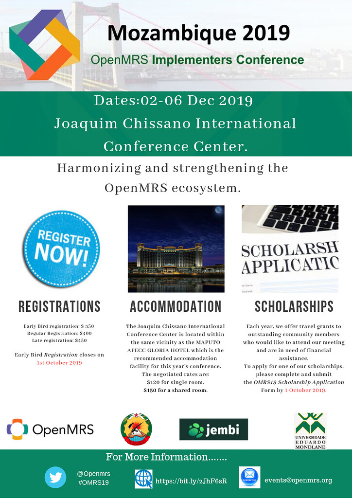 Omrs19 Early Bird Registrations And Updates Events Openmrs Talk