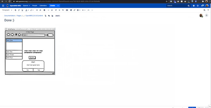 Creating a Balsamiq mockup in OMRS Wiki