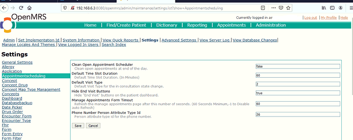 Global properties appointment scheduling