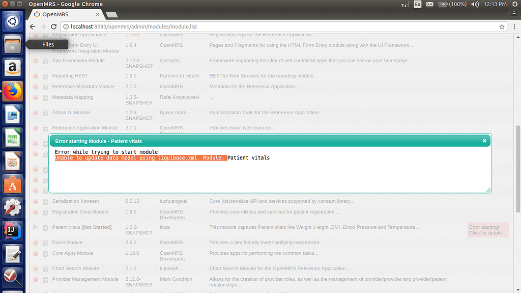 Liquibase Cannot create Tables Development OpenMRS Talk