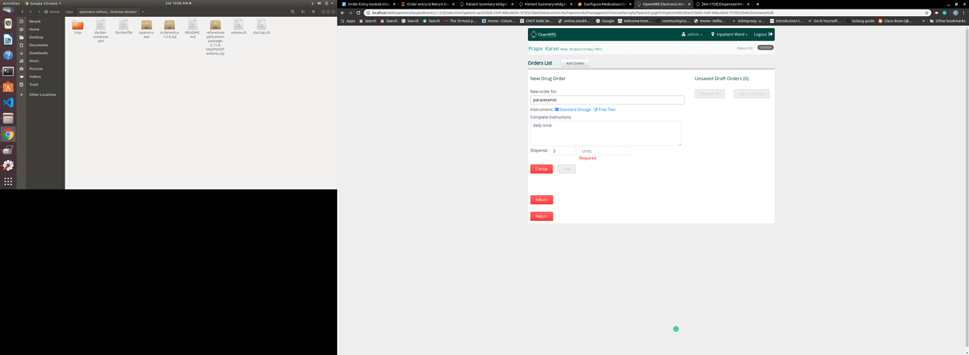 Order entry UI Return button not working Development OpenMRS Talk