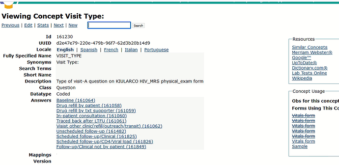 visit type definition