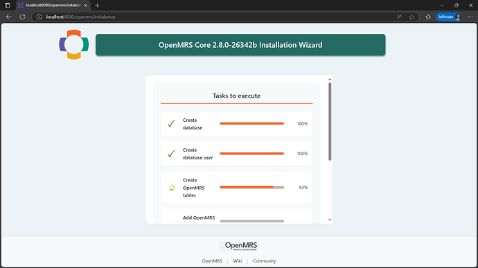 localhost_8080_openmrs_initialsetup - InPrivate - Microsoft​ Edge 08_05_2025 14_16_32