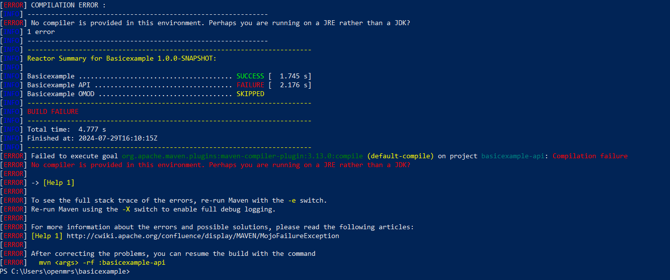 mvn clean install problem - OpenMRS Talk